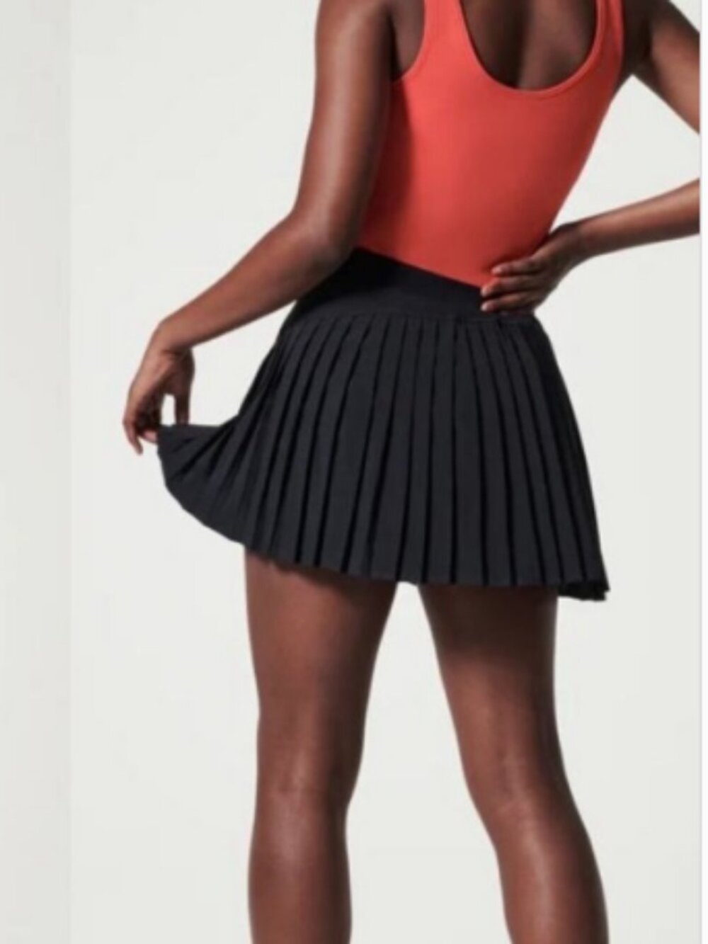 SPANX Get Moving Pleated Skort; Black; EUC; Size 1X